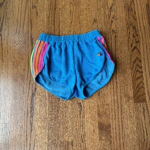 5 Stripe Jogger Short - Blue/Yellow - size xs